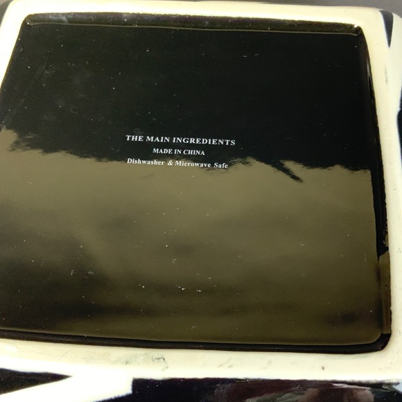 The Main Ingredient Bowl Salad Pasta Serving Black White Yin Yang Zebra #E2 - Picture 6 of 7